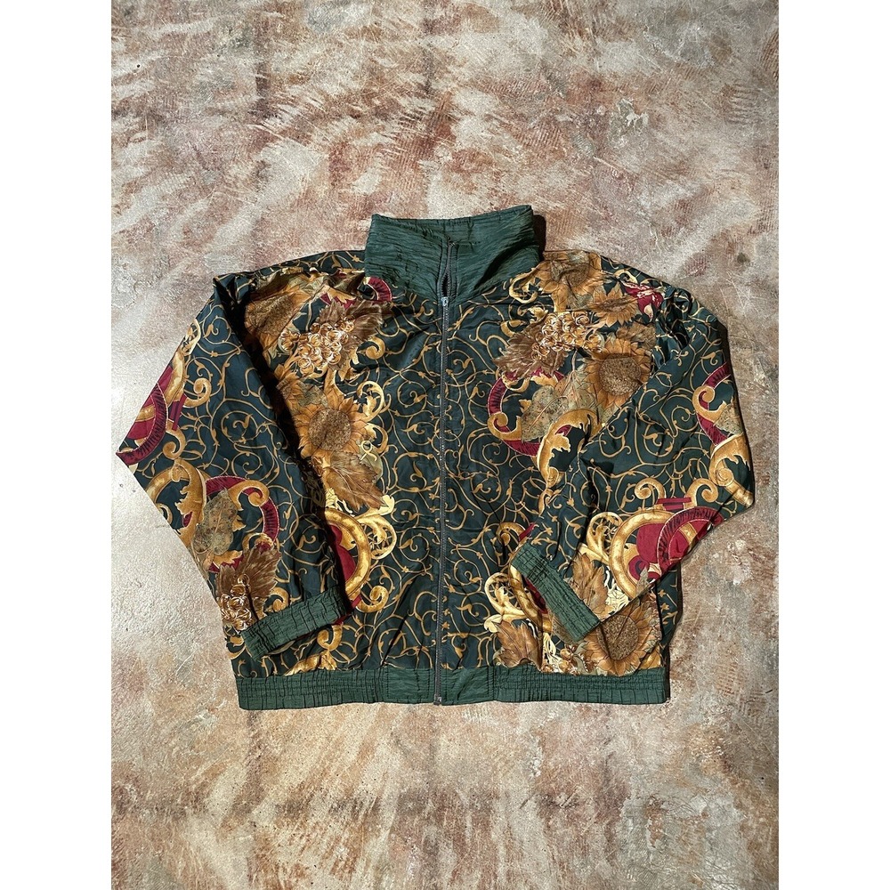 Vintage 1980's Argee Bougie Track Suit Windbreaker Women Jacket Zip Up‎ Sz M